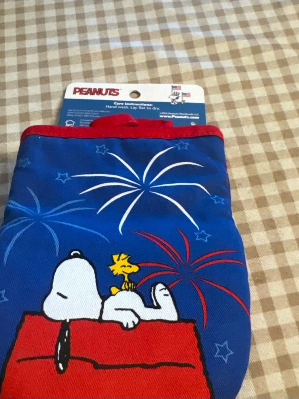 Peanuts Silicone Mini Mitts - Navy Blue & Red